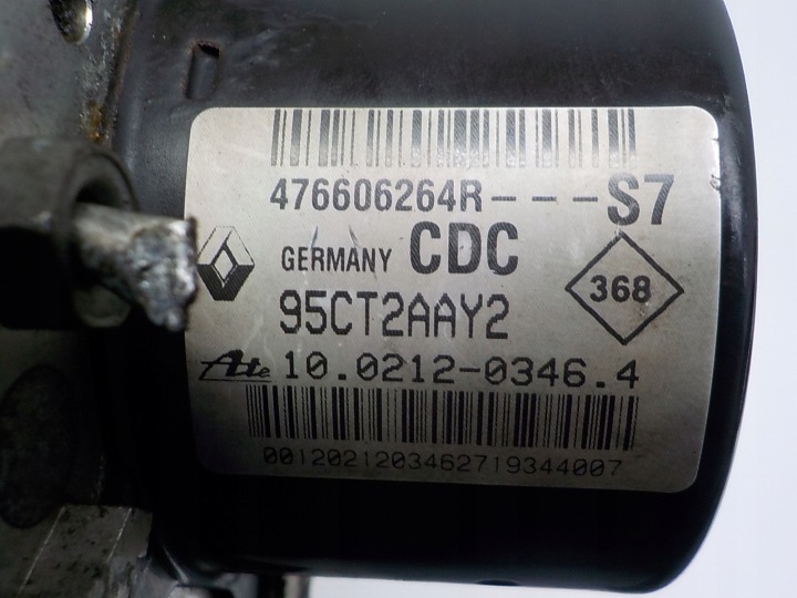 RENAULT MEGANE III POMPE ABS 476606264R 10.0212-0346.4 00.0405-104E.0