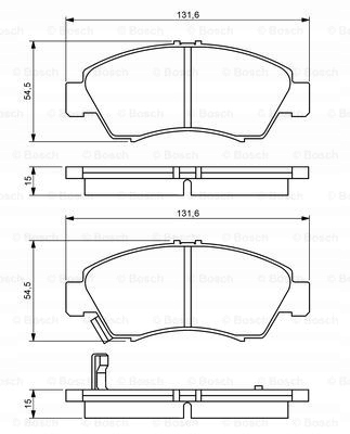 DISCOS ZAPATAS PARTE DELANTERA BOSCH HONDA JAZZ II 1.3 IDSI 