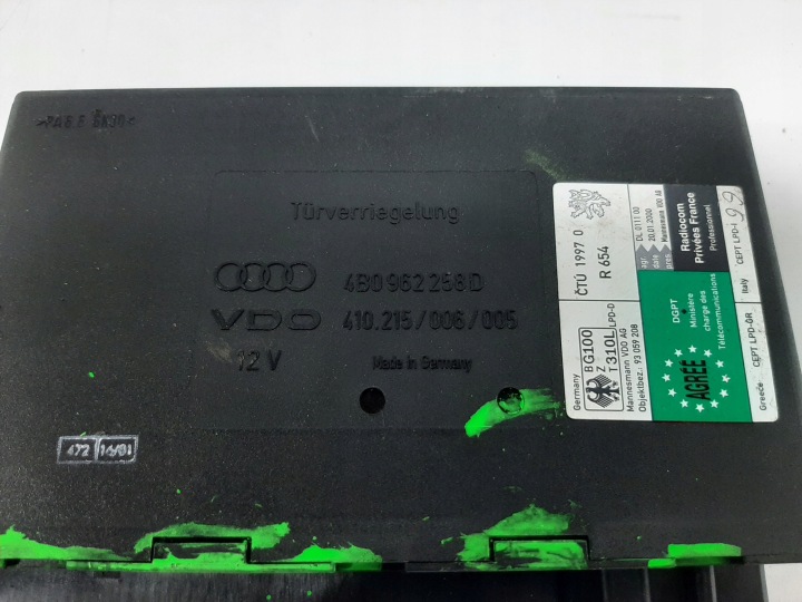 AUDI A6 C5 BERLINE 2.4 01R CONTRÔLEUR MOTEUR KIT 3B0907552AN 0261207017