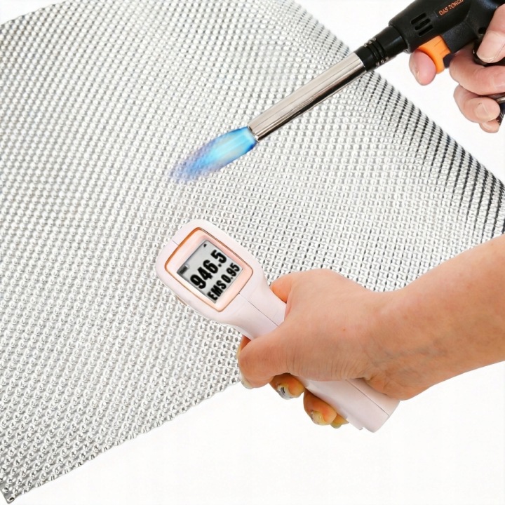 PROTECTION THERMIQUE AVEC ALUMINIUM SILENCIEUX ÉCHAPPEMENT ALUMINIUM ÉLASTIQUE +650C