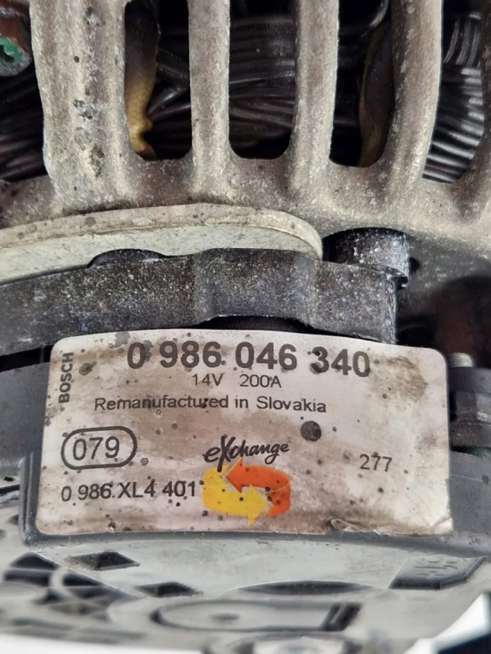 MERCEDES W211 2.7 CDI 647 ALTERNATEUR 0986046340
