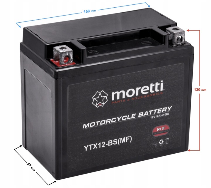 BATERÍA ZELOWY PARA SKUTERA MOTORU QUADA 12V 12AH 