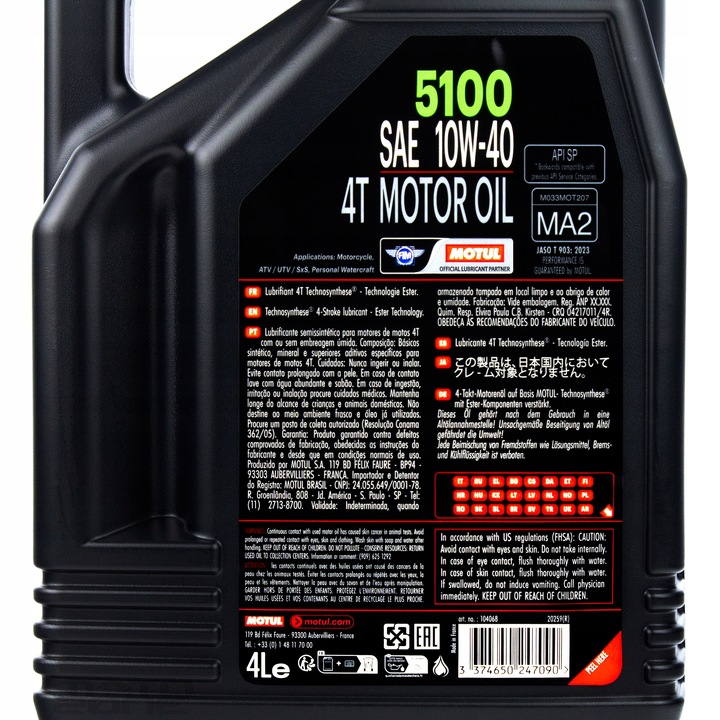 ACEITE SILNIKOWY MOTUL 5100 10W40 4L + FILTRO ACEITES 