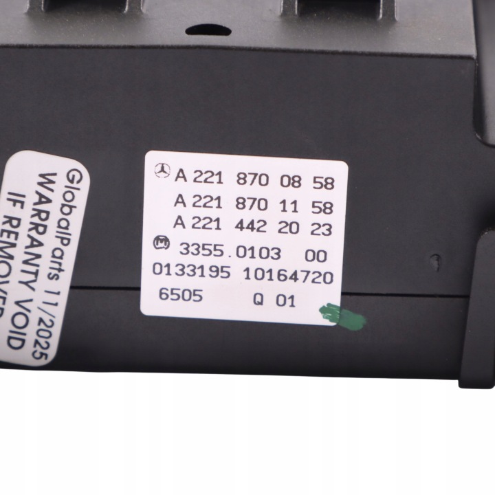 MERCEDES W221 PANNEAU COMMUTATEURS CLIMATISATION CONDUIT D'AIR A2218700858