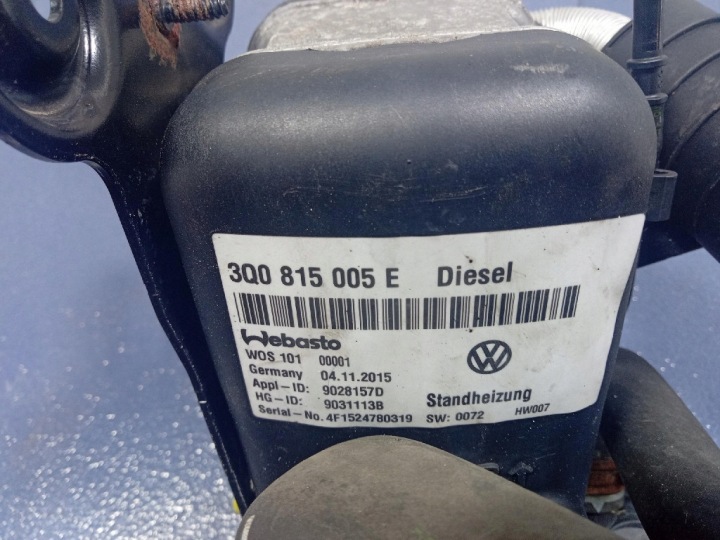 VW PASSAT B8 2.0 TDI CHAUFFAGE DE STATIONNEMENT WEBASTO 3Q0815005E