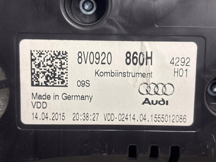 AUDI A3 S3 8V 2015 COMPTEUR COMPTEUR DE VITESSE