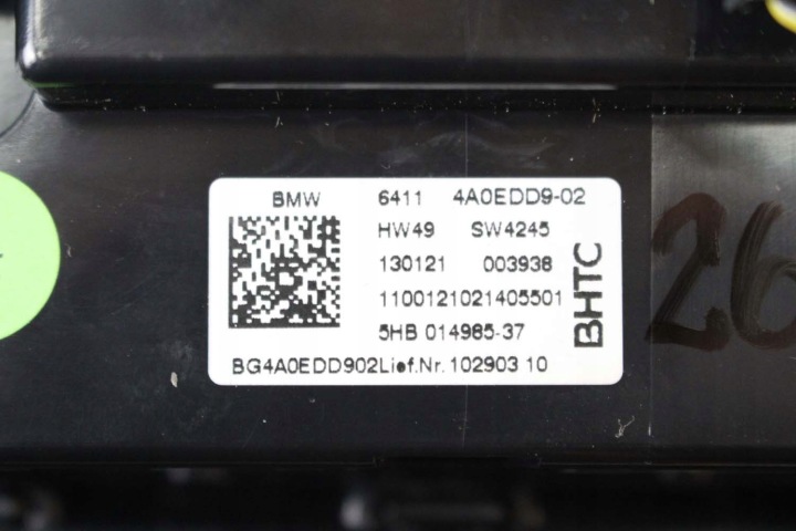BMW X4 G04 X4M F98 PANNEAU CLIMATISATION 4AE0DD9 CLIMATISATION MODULE CONTRÔLEUR CONDUIT D'AIR