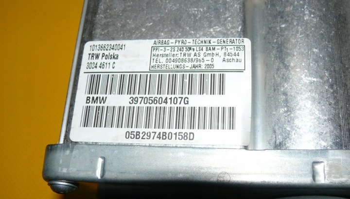 BOUCHON COUSSIN SÉCURITÉ AIRBAG PASSAGER BMW X3 E83 04-07R. EUROPE