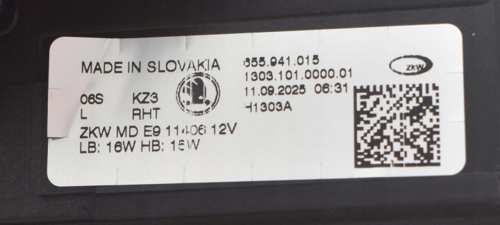 SKODA SCALA LIFT PHARE GAUCHE GAUCHE AVANT 655941015