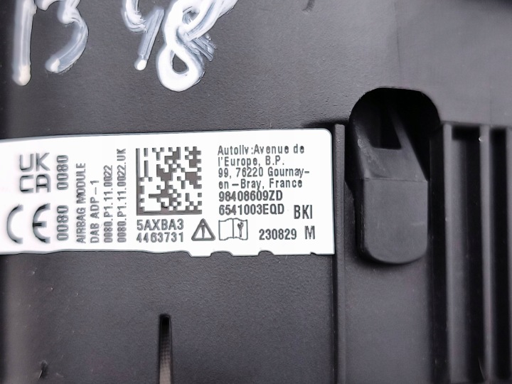 PEUGEOT 308 2022 COUSSIN SÉCURITÉ CONDUCTEUR 98408609ZD