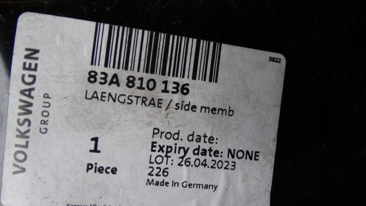 LONGERON DROIT AVANT 83A810136 AUDI Q3 II NEUF