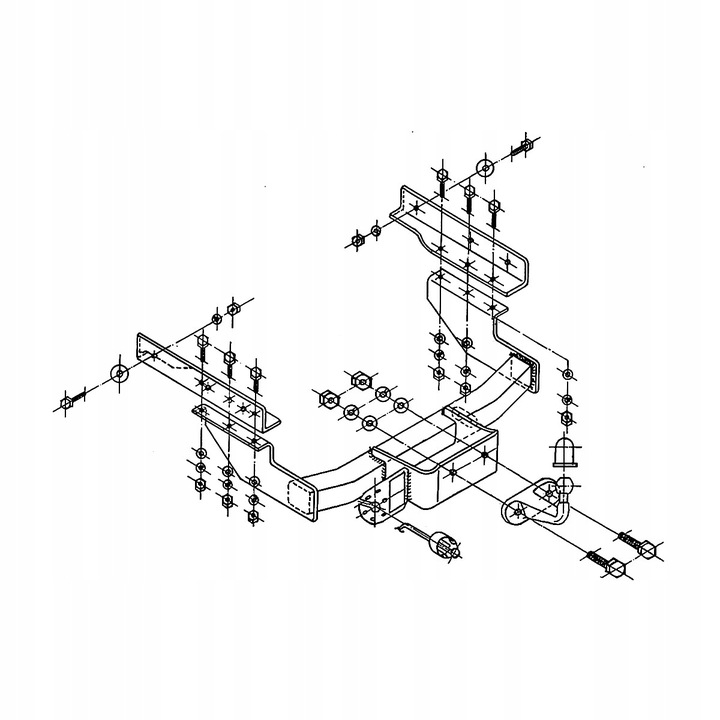 BARRA DE REMOLQUE GANCHO DE REMOLQUE NUEVO JUEGO DE CABLES PARA VW TRANSPORTER T4 IV VAN 90-95 13 PIN 