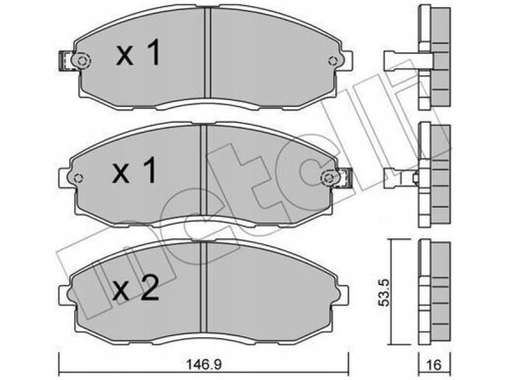 ZAPATAS PARTE DELANTERA METELLI 22-0297-0 