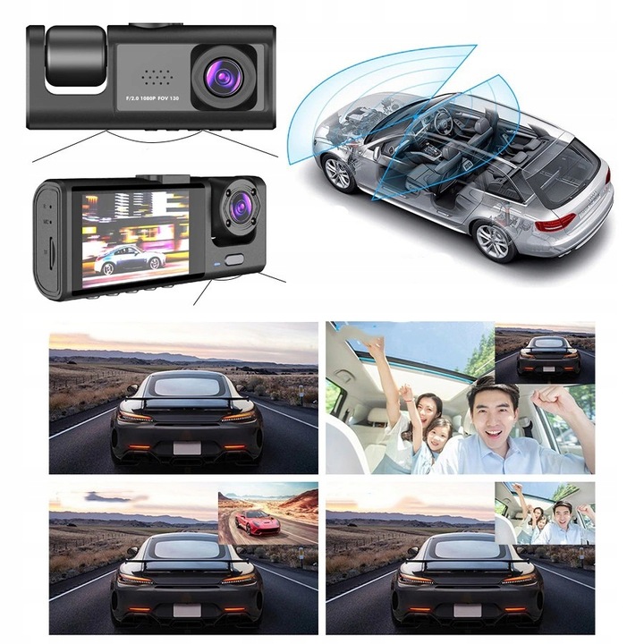 WIDEOREJESTRATOR CÁMARA DE AUTOMÓVIL RETROVISOR + 32G SD CARD 