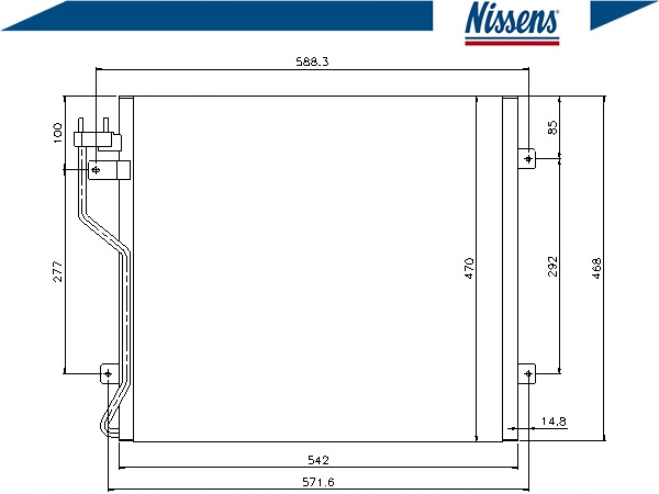 CONDENSER RADIATOR AIR CONDITIONER [NISSENS] 