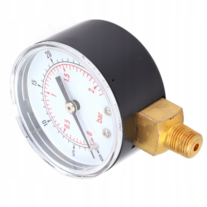 MANOMÈTRE AVEC DISQUE 50 MM RACCORD INFÉRIEUR BSPT POUR AIR EAU 0F