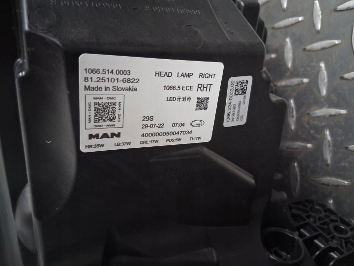 PHARE GAUCHE I DROIT AVANT MAN TGE TGS TGX II COMPLET LED CONVERTISSEURS