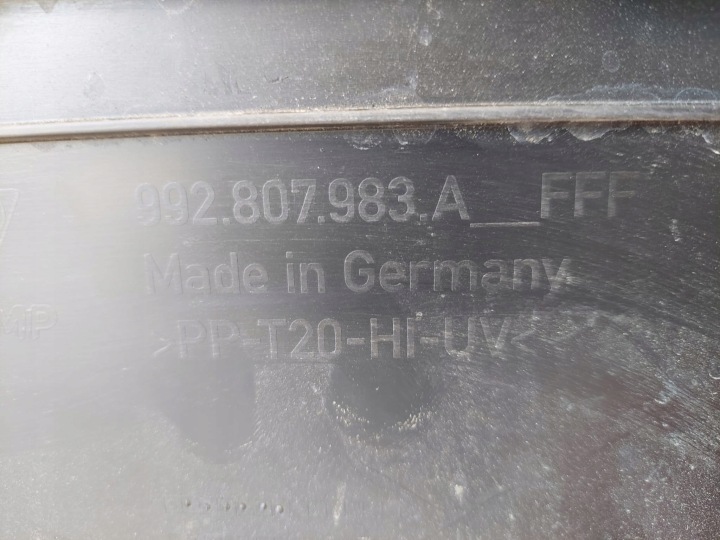 PORSCHE CARRERA 992 PARE-CHOCS ARRIÈRE 992807834 A
