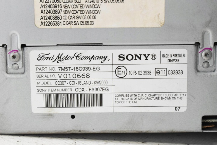 RADIO AUTORADIO CD AUX 7M5T-18C939-EG FORD FOCUS MK2 LIFT 08-11