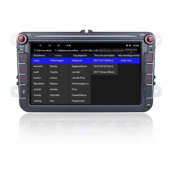 RADIO ANDROID 2DIN 4+64 GAS-GASOLINA LTE 4G VW PASSAT B6 B7 GOLF 5 V 6 VI SKODA SEAT 