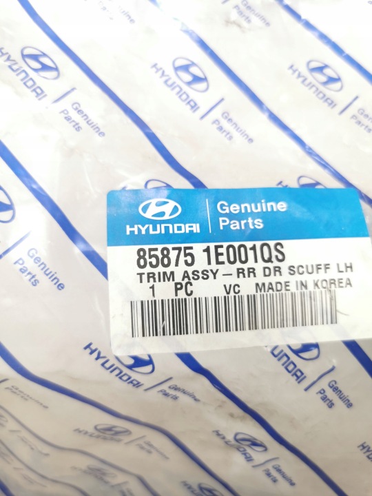 PROTECTION MOULURE WYKONCZENIOWA GAUCHE ARRIÈRE HYUNDAI ACCENT 2006- OE 85875 1E001QS