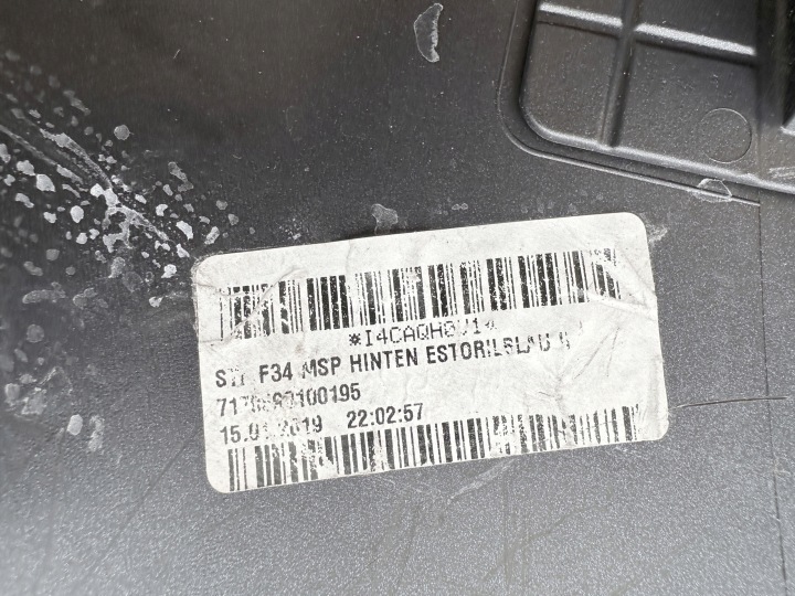 PARE-CHOCS ARRIÈRE BMW F34 3GT MODULE SOUS 6X PDC ARRIÈRE