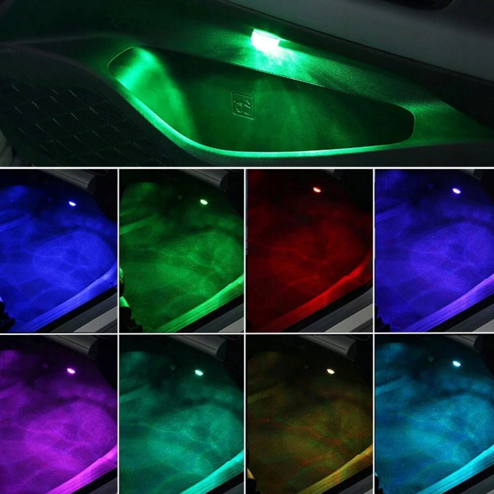 KIT 10 PHARE ATMOSFERYCZNYCH RGB AVEC TÉLÉCOMMANDE 10M BATTERIE CR2032 WODOODPOR