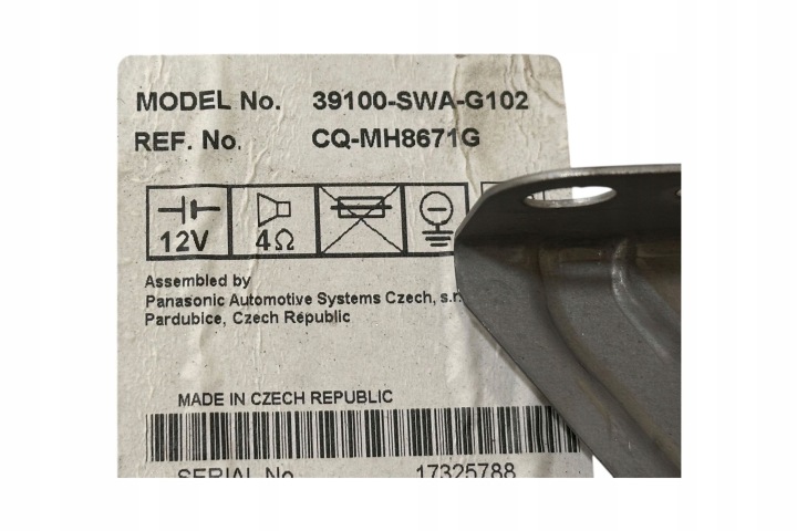 STACJA MULTIMEDIALNA HONDA CR-V 39100SWAG102