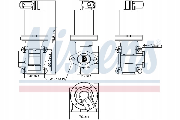 SOUPAPE RECYCLAGE GAZ D'ÉCHAPPEMENT ALFA ROMEO FIAT OPEL
