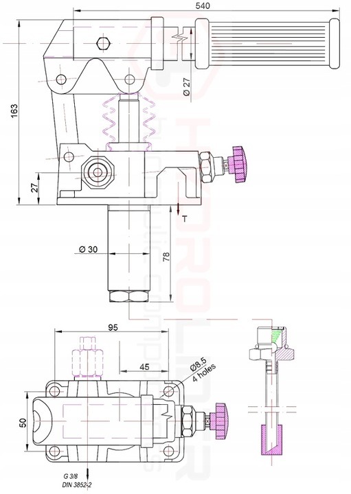 BOMBA MANUAL JEDNOSTRONNA 25CM3 ZB. 2L BADESTNOST 