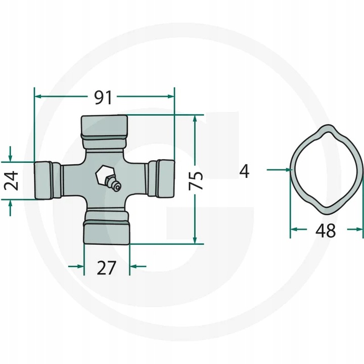 MUÑÓN SZEROKOKATNY WEASLER F238 AW21-80° 