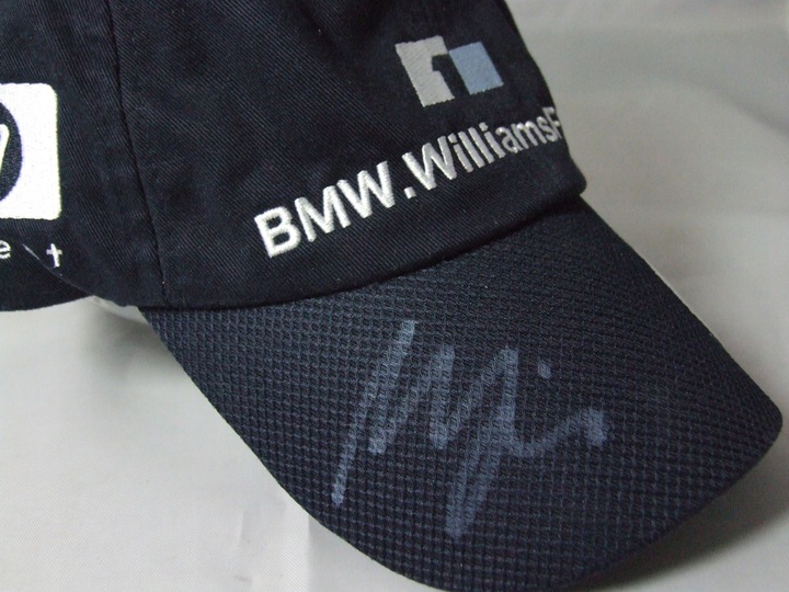 CZAPKA BMW WILLIAMS F1 NICK HEIDFELD AUTOGRAF ORIGINAL 