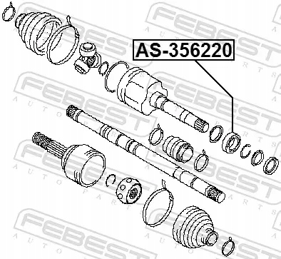 FEBEST COJINETE DE EJE DE ACCIONAMIENTO AS-356220 