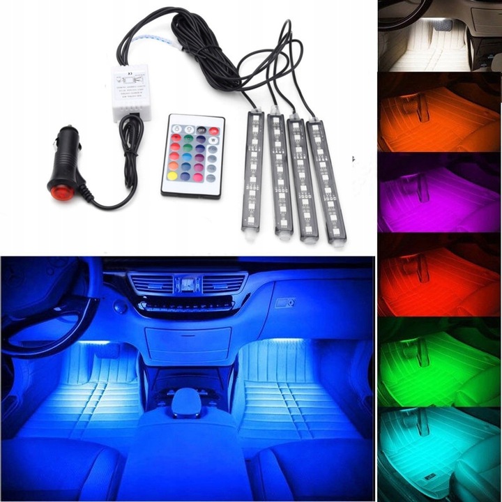 ILUMINACIÓN DIOPARA LUMINOSO LED LEDY PARA INTERIOR COCHE AUTO 