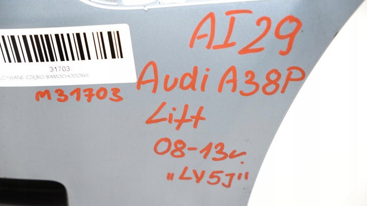 PARE-CHOCS AVANT AVANT AUDI A3 8P LIFT 08-13R LY5J