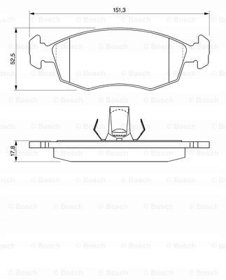 BOSCH 0 986 424 554 KIT PLAQUETTES FREINS FREINS DISQUE