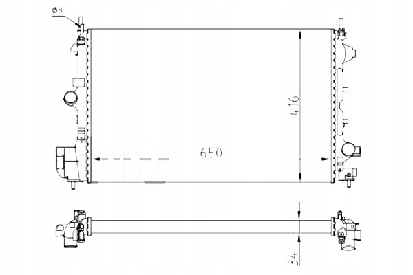 ABAKUS RADUADOR DE AGUA VECTRA C 02- FIAT CROMA O5- 