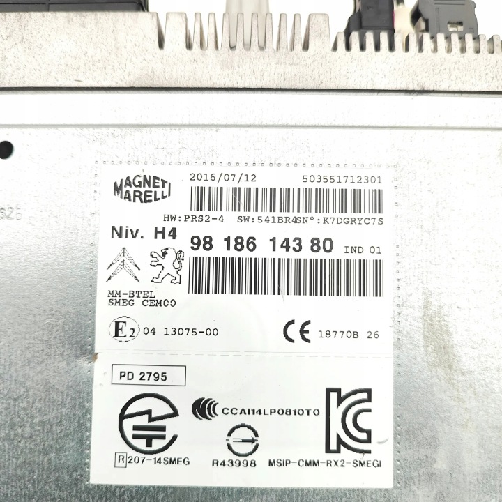 MODULE NAVIGATION PEUGEOT 508 SW 9818614380 35346828 2.0L 133KW 2016