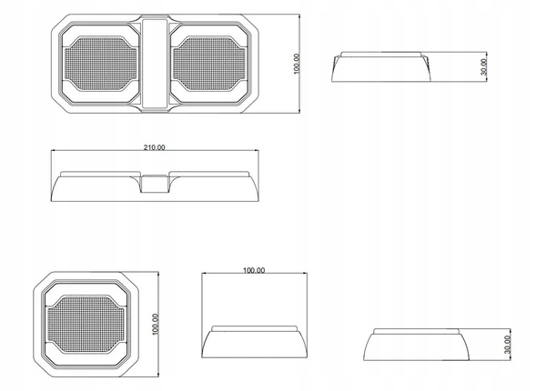 PHARE ARRIÈRE COMBINÉ LED12-24V 209X100X30 MM AVEC AVEC FIL 1.5 M POMARANCZO