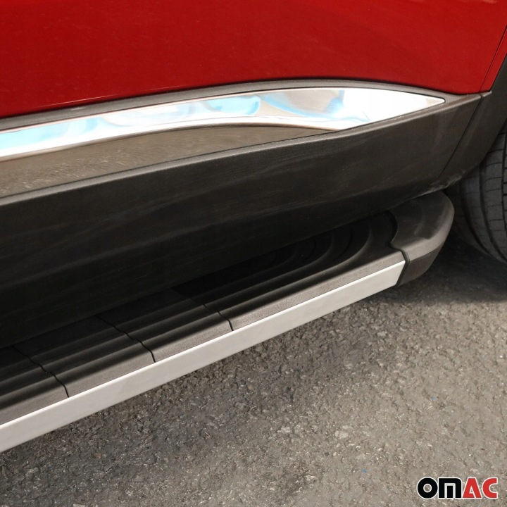 OMAC MARCHES LATÉRAL SEUILS VERS TOYOTA RAV4 2005-2016 ARGENTÉ