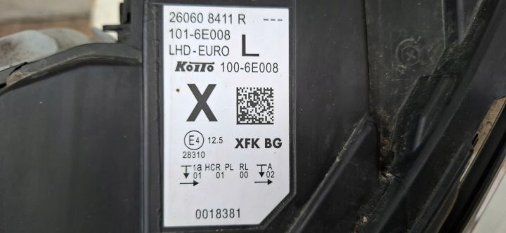 RENAULT KANGOO III IV 2021- PHARE GAUCHE AVANT AVEC LED 260608411R EUROPE