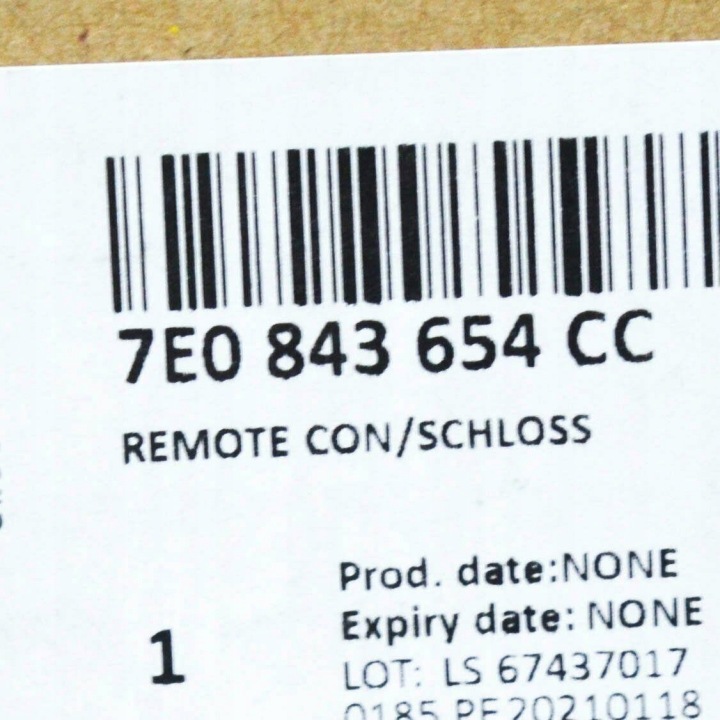 TÉLÉCOMMANDE DISPOSITIF DE SÉCURITÉ VAG GOLF IV BORA ORIGINAL 7E0843654CC