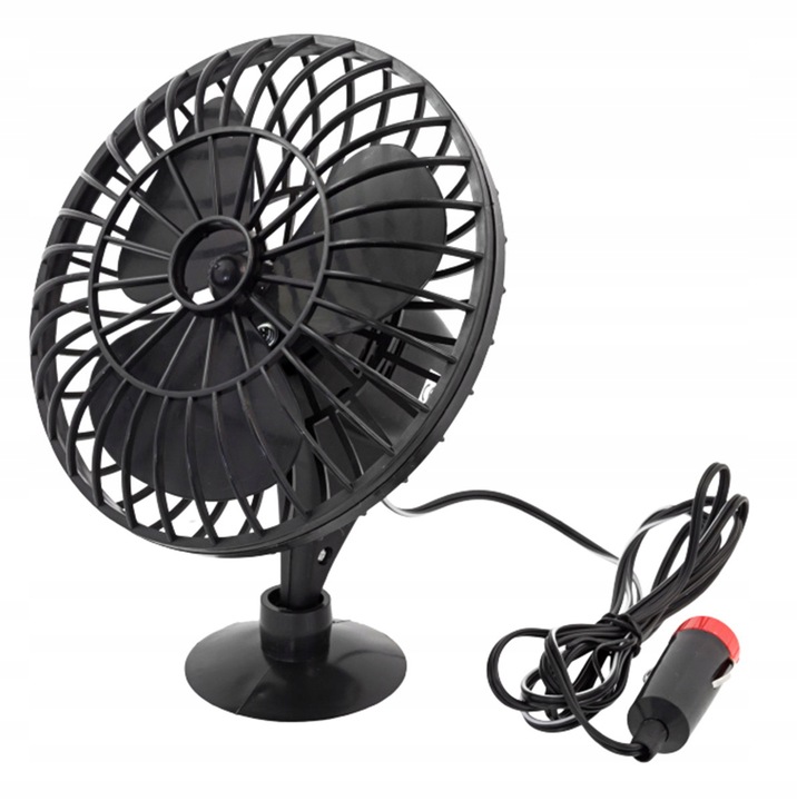 VENTILADOR AUTO 12V VENTILADOR PARA COCHE REGULACIÓN NEGRO AG147C 