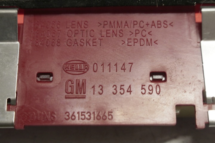 LANTERNE STOP OPEL ADAM 13354590