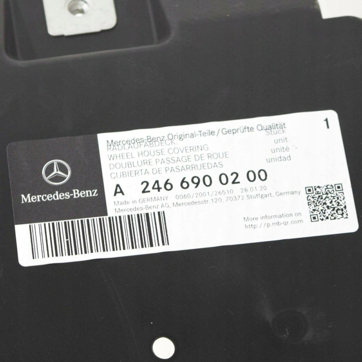 PROTECTION PASSAGE DE ROUE MERCEDES ESSENCE CLA 200 CDI COUP W117 ORIGINAL A2466900200
