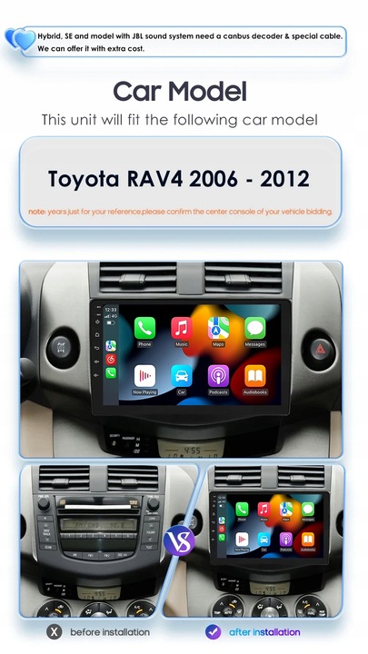 RADIO 2DIN ANDROID TOYOTA RAV4 2007-2011 RAV 4 