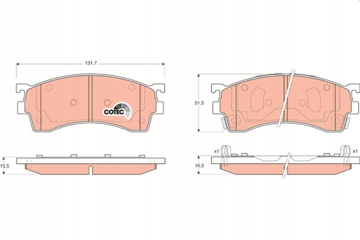 PADS BRAKE MAZDA FRONT 626 91-/PROBE/323 98- GDB3209 photo 1 - milautoparts-fr.ukrlive.com