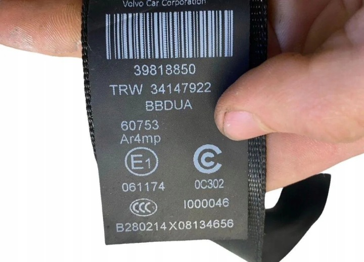 CEINTURE DE SÉCURITÉ ARRIÈRE GAUCHE VOLVO S60 II 34078323A 2.0L DIESEL 2015