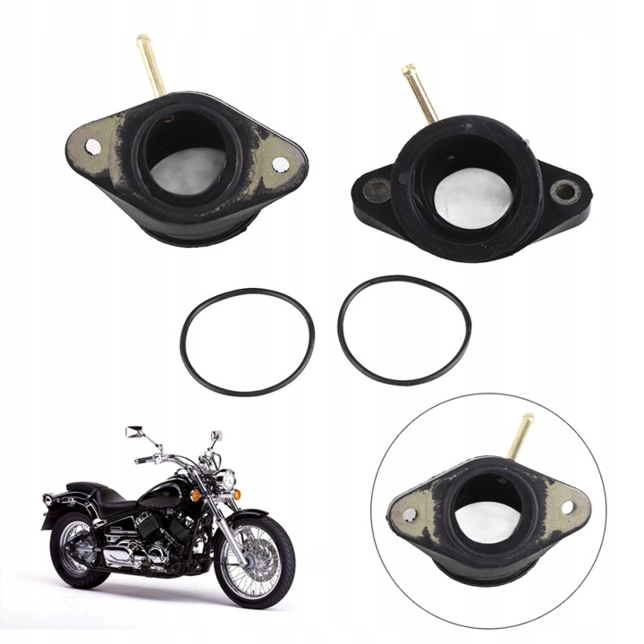 2 X MOTOCYCLETTE CARB INTAKE CARBURETOR INTERFACE ADAPTERS FOR XV400 XV500
