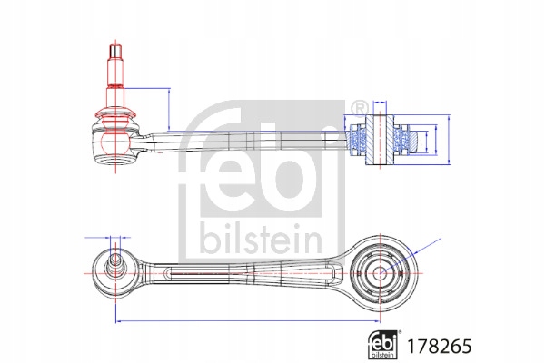 FEBI BILSTEIN Wahacz/Drążek reakcyjny FE178265